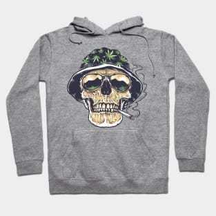 Smoking Rasta Skull Man Hoodie